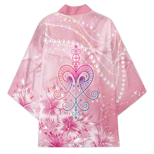Afro Vodou Erzulie Freda Kimono Hibiscus & Pearls