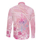 Afro Vodou Erzulie Freda Long Sleeve Button Shirt Hibiscus & Pearls