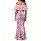 Afro Vodou Erzulie Freda Mermaid Dress Hibiscus & Pearls