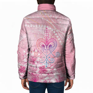 Afro Vodou Erzulie Freda Padded Jacket Hibiscus & Pearls