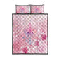 Afro Vodou Erzulie Freda Quilt Bed Set Hibiscus & Pearls