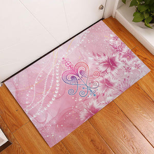 Afro Vodou Erzulie Freda Rubber Doormat Hibiscus & Pearls