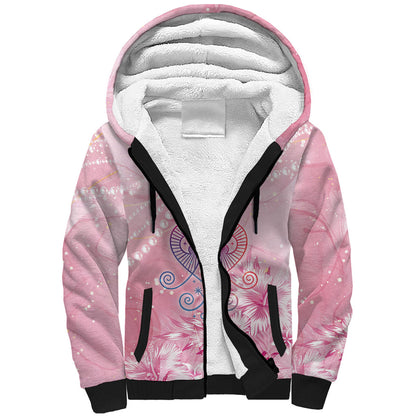 Afro Vodou Erzulie Freda Sherpa Hoodie Hibiscus & Pearls