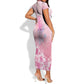 Afro Vodou Erzulie Freda Short Sleeve Bodycon Dress Hibiscus & Pearls