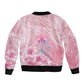 Afro Vodou Erzulie Freda Sleeve Zip Bomber Jacket Hibiscus & Pearls