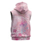 Afro Vodou Erzulie Freda Sleeveless Hoodie Hibiscus & Pearls