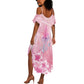 Afro Vodou Erzulie Freda Summer Maxi Dress Hibiscus & Pearls