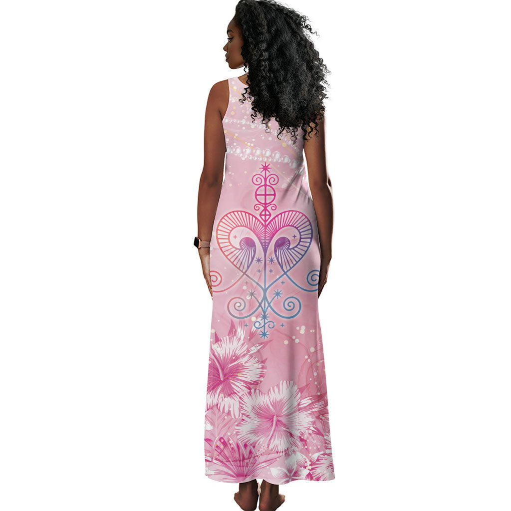 Afro Vodou Erzulie Freda Tank Maxi Dress Hibiscus & Pearls