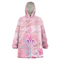 Afro Vodou Erzulie Freda Wearable Blanket Hoodie Hibiscus & Pearls