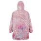 Afro Vodou Erzulie Freda Wearable Blanket Hoodie Hibiscus & Pearls