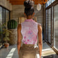 Afro Vodou Erzulie Freda Women Sleeveless Polo Shirt Hibiscus & Pearls