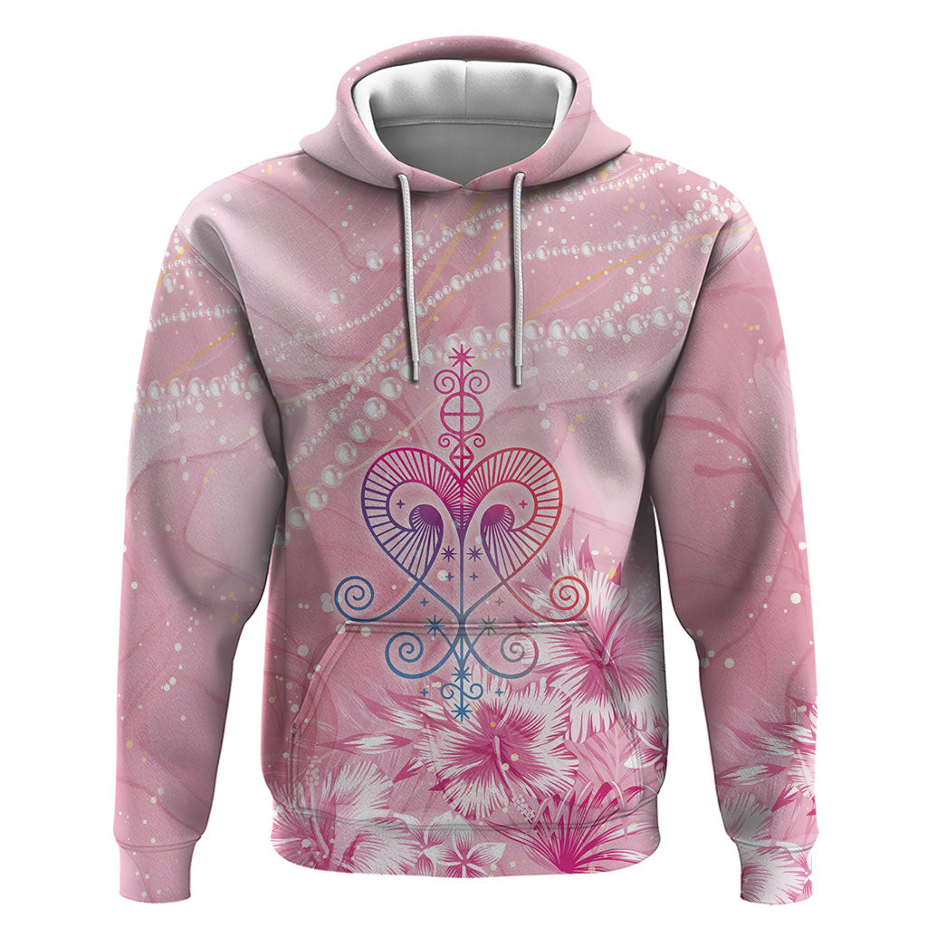 Afro Vodou Erzulie Freda Zip Hoodie Hibiscus & Pearls