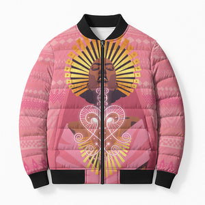 Afro Vodou Erzulie Freda Goddess Bomber Puffer Jacket