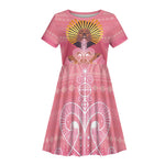 Afro Vodou Erzulie Freda Goddess Kid Short Sleeve Dress