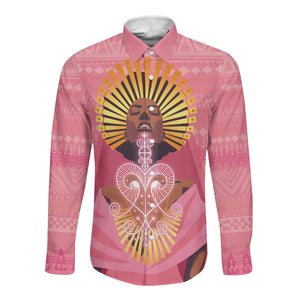 Afro Vodou Erzulie Freda Goddess Long Sleeve Button Shirt