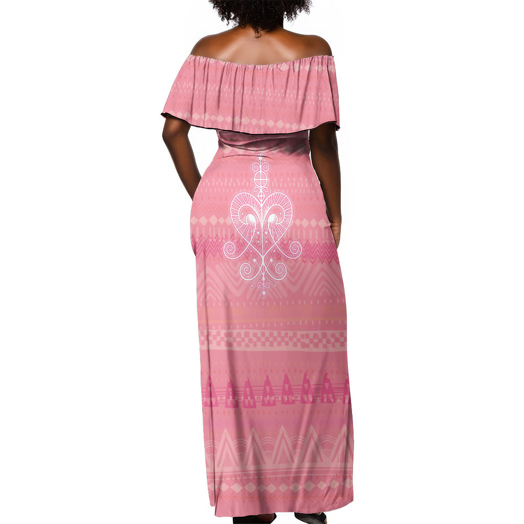 Afro Vodou Erzulie Freda Goddess Off Shoulder Maxi Dress
