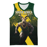 Personalised South Africa Rugby Basketball Jersey Proud Bokke We Are Champions - African Pride