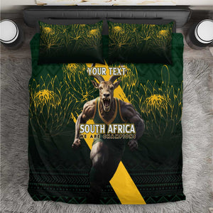 Personalised South Africa Rugby Bedding Set Proud Bokke We Are Champions