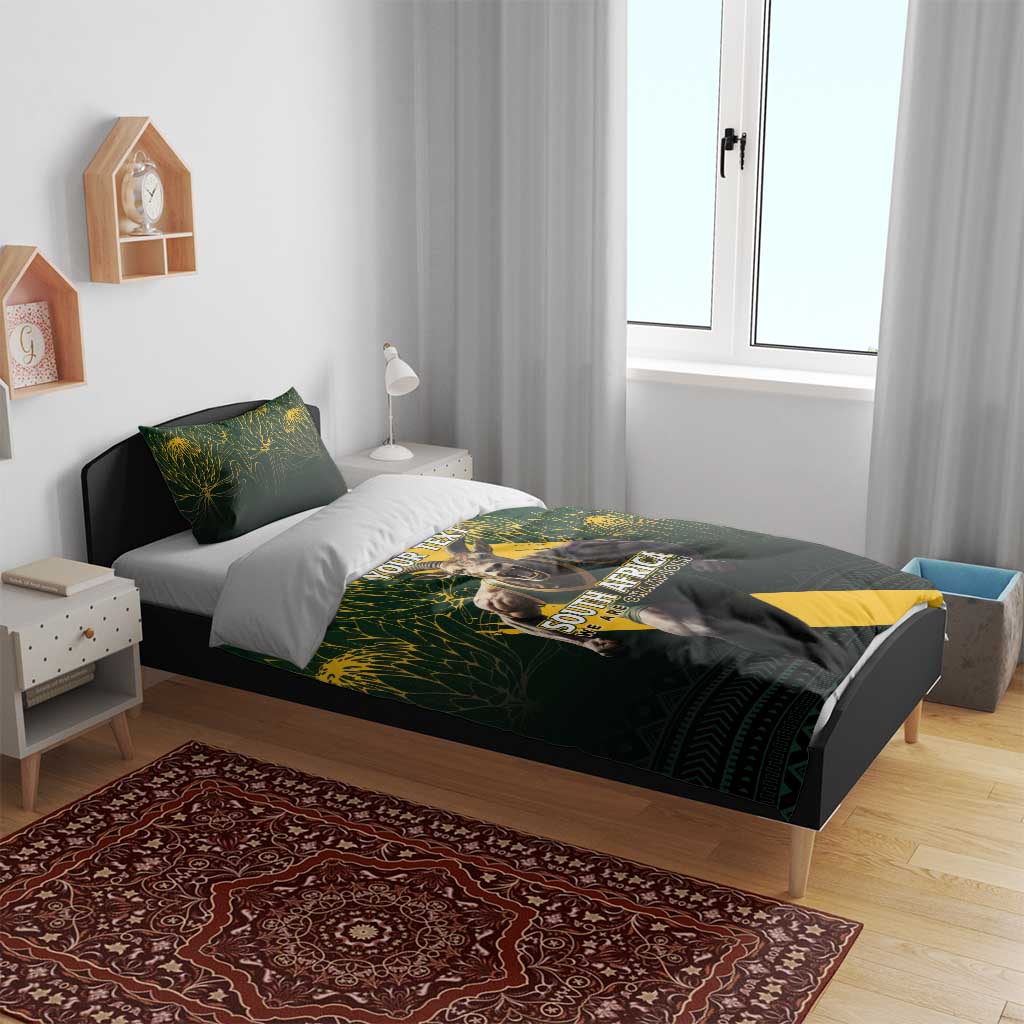 Personalised South Africa Rugby Bedding Set Proud Bokke We Are Champions