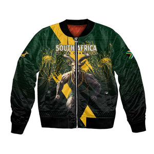 Personalised South Africa Rugby Bomber Jacket Proud Bokke We Are Champions