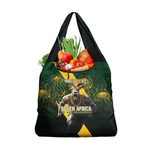 Personalised South Africa Rugby Grocery Bag Proud Bokke We Are Champions