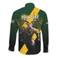 Personalised South Africa Rugby Long Sleeve Button Shirt Proud Bokke We Are Champions