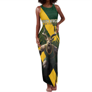 Personalised South Africa Rugby Tank Maxi Dress Proud Bokke We Are Champions