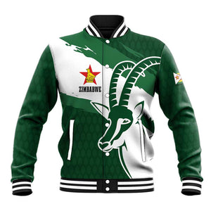 Zimbabwe Rugby Personalized Grunge Baseball Jacket Go Sables - African Pride