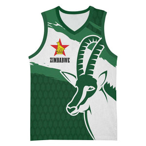 Zimbabwe Rugby Personalized Grunge Basketball Jersey Go Sables - African Pride