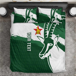 Zimbabwe Rugby Personalized Grunge Bedding Set Go Sables - African Pride