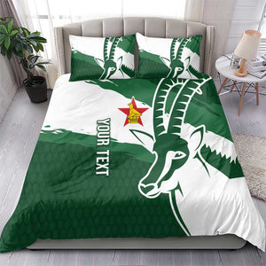 Zimbabwe Rugby Personalized Grunge Bedding Set Go Sables - African Pride