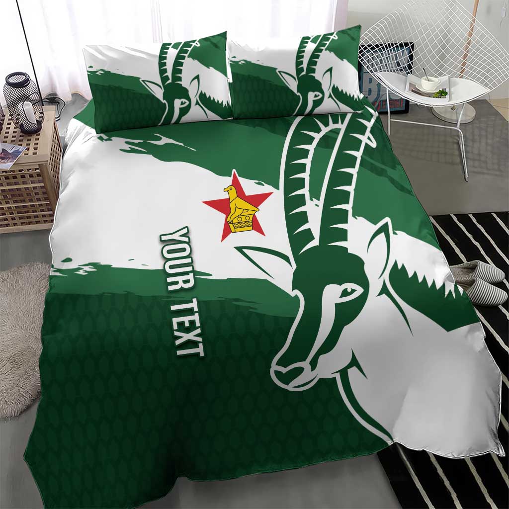 Zimbabwe Rugby Personalized Grunge Bedding Set Go Sables - African Pride