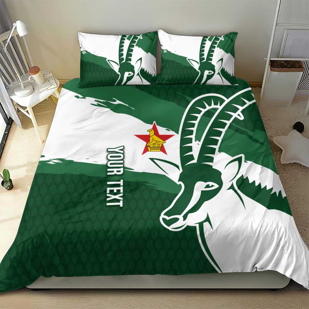 Zimbabwe Rugby Personalized Grunge Bedding Set Go Sables - African Pride