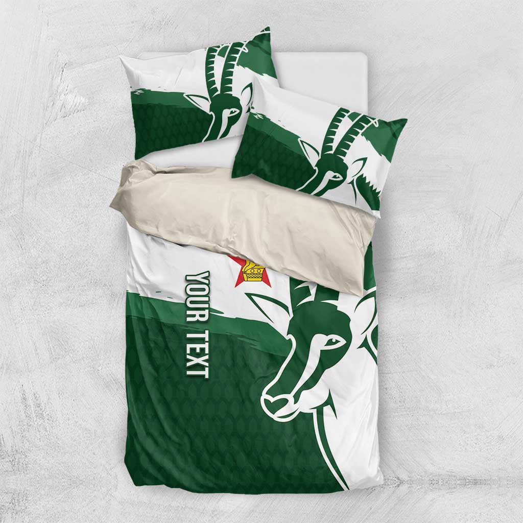 Zimbabwe Rugby Personalized Grunge Bedding Set Go Sables - African Pride
