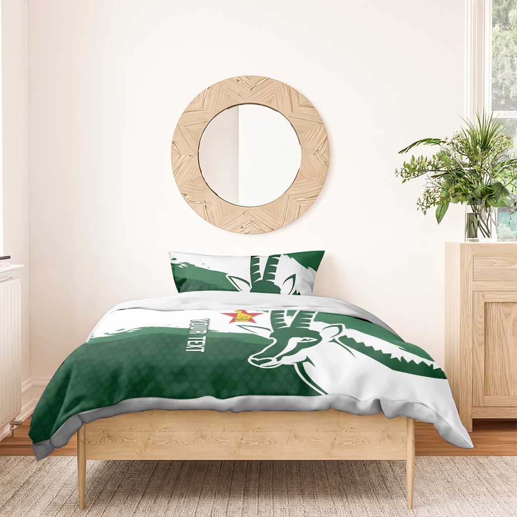 Zimbabwe Rugby Personalized Grunge Bedding Set Go Sables - African Pride