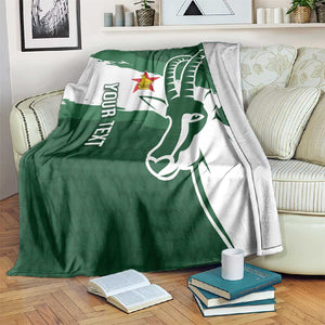Zimbabwe Rugby Personalized Grunge Blanket Go Sables - African Pride