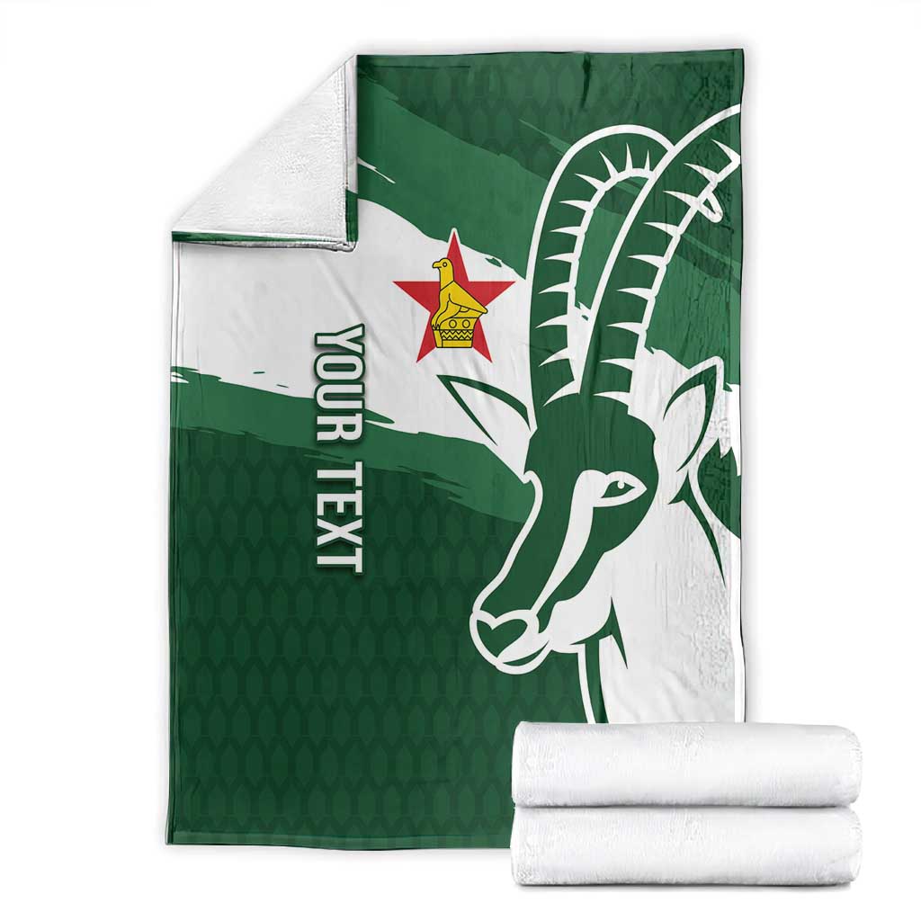 Zimbabwe Rugby Personalized Grunge Blanket Go Sables - African Pride