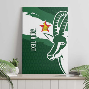 Zimbabwe Rugby Personalized Grunge Canvas Wall Art Go Sables - African Pride