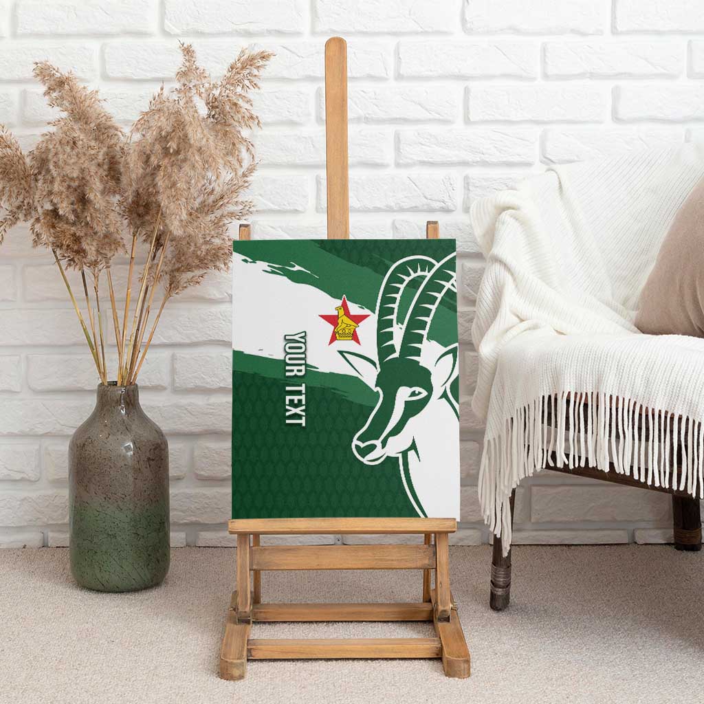 Zimbabwe Rugby Personalized Grunge Canvas Wall Art Go Sables - African Pride