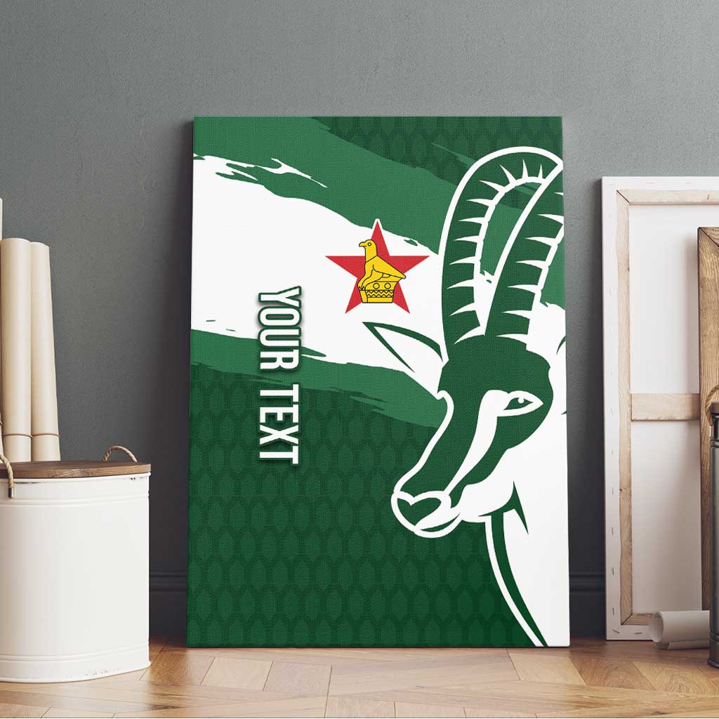 Zimbabwe Rugby Personalized Grunge Canvas Wall Art Go Sables - African Pride