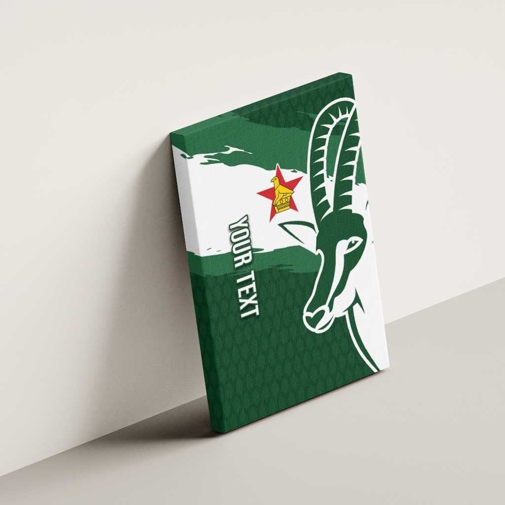 Zimbabwe Rugby Personalized Grunge Canvas Wall Art Go Sables - African Pride
