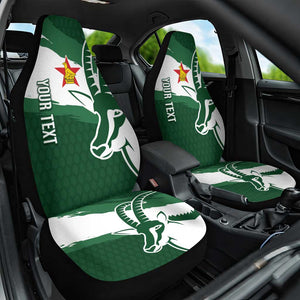 Zimbabwe Rugby Personalized Grunge Car Seat Cover Go Sables - African Pride