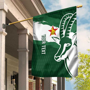 Zimbabwe Rugby Personalized Grunge Garden Flag Go Sables - African Pride