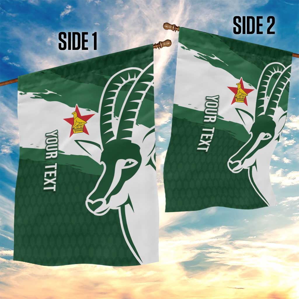 Zimbabwe Rugby Personalized Grunge Garden Flag Go Sables - African Pride