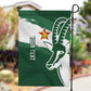 Zimbabwe Rugby Personalized Grunge Garden Flag Go Sables - African Pride