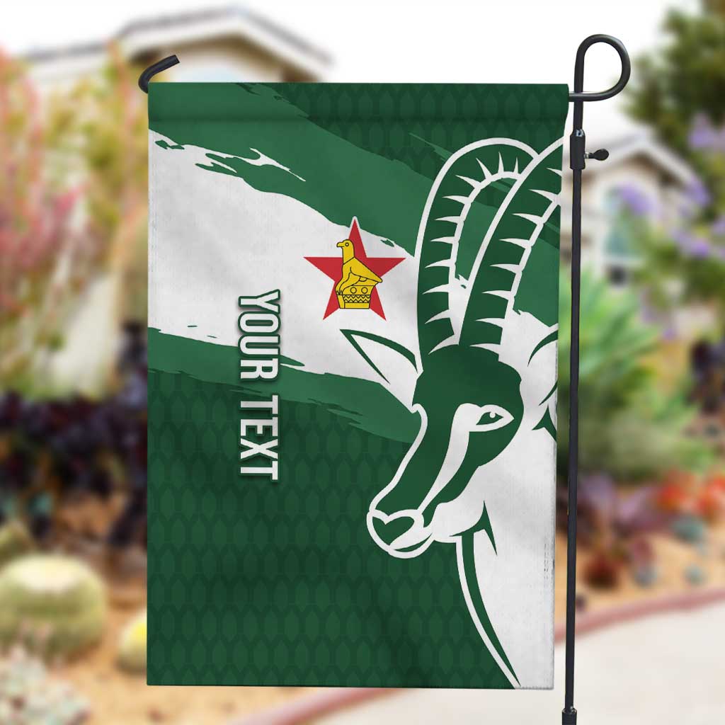 Zimbabwe Rugby Personalized Grunge Garden Flag Go Sables - African Pride