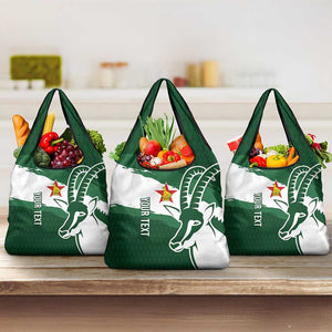 Zimbabwe Rugby Personalized Grunge Grocery Bag Go Sables - African Pride