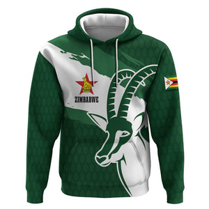 Zimbabwe Rugby Personalized Grunge Hoodie Go Sables - African Pride