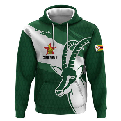 Zimbabwe Rugby Personalized Grunge Hoodie Go Sables - African Pride