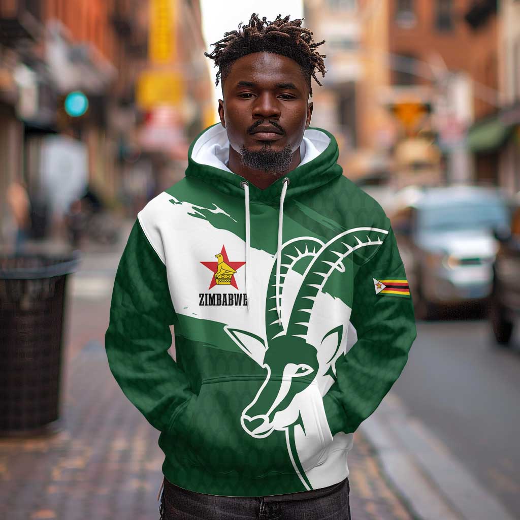Zimbabwe Rugby Personalized Grunge Hoodie Go Sables - African Pride